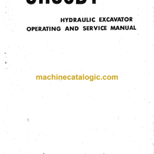 Hitachi UH03DT Hydraulic Excavator Operator's and Service Manual (EM154-1-1)