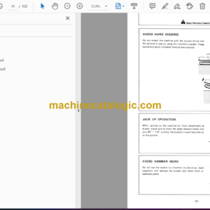 Hitachi EX120 Hydraulic Excavator Operator’s Manual (EM12H-1-1, EM12H-1-2, EM12H-1-3, EM12H-1-4)