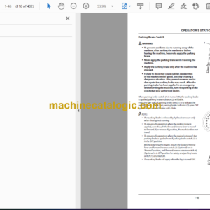 Hitachi ZW310-5A Wheel Loader Operator’s Manual (ENMNFC-1-2, ENMNFC-1-3, ENMNFC-1-4, ENMNFC-1-5)