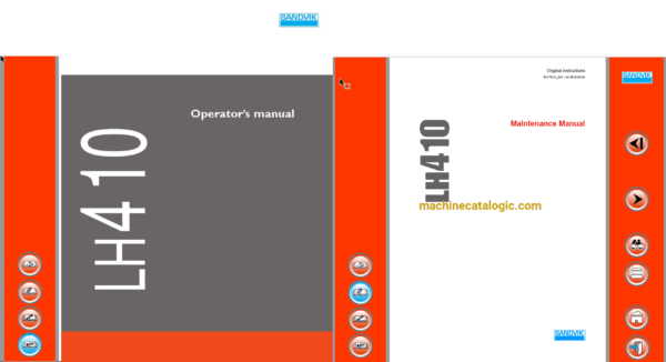 Sandvik Mining Loader LH410 # 422 (L010D547) Operator & Maintenance Manual
