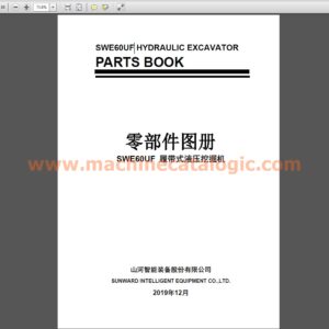 Sunward SWE60UF Stage3 Hydraulic Excavator Parts Book