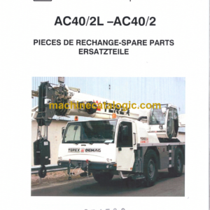 Terex AC40, AC40-2L, AC40-2 Crane Parts Manual