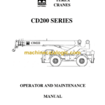 Terex CD200 Series Crane Operator and Maintenance Manual