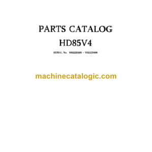 IНI HD85V4 Parts Catalog (WK020109 - WK029999)