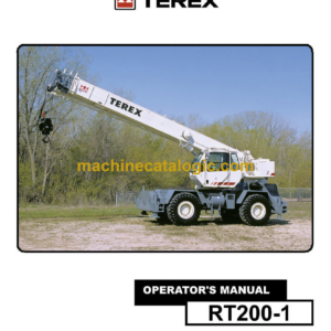 Terex RT200-1 Crane Operator's Manual