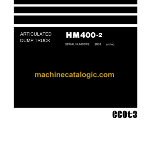 Komatsu HM400-2 Articulated Dump Truck Shop Manual (SEN00239-26)