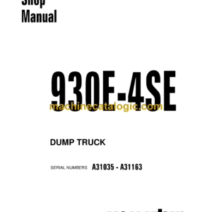 Komatsu 930E-4SE Dump Truck Shop Manual (CEBM024103)