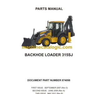 Bell 315SJ Backhoe Loader Parts Manual (874098)