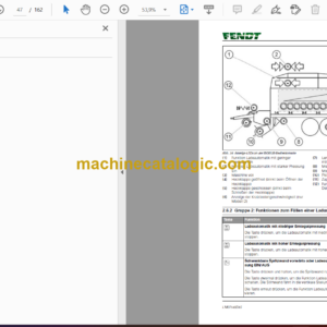 Fendt Tigo 40 MR 40 MR D 50 MR 50 MR Profi 50 MR D 50 MR D Profi 60 MR 60 MR Profi 60 MR D 60 MR D Profi 100 MR Profi Betriebsanleitung