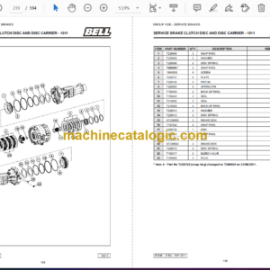 Bell 672G Grader Parts Manual (870163)