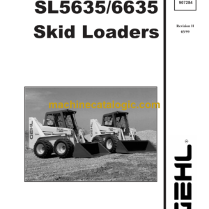 Gehl SL5635, SL6635 Series1 Skid Loaders Service Parts Manual (907284)