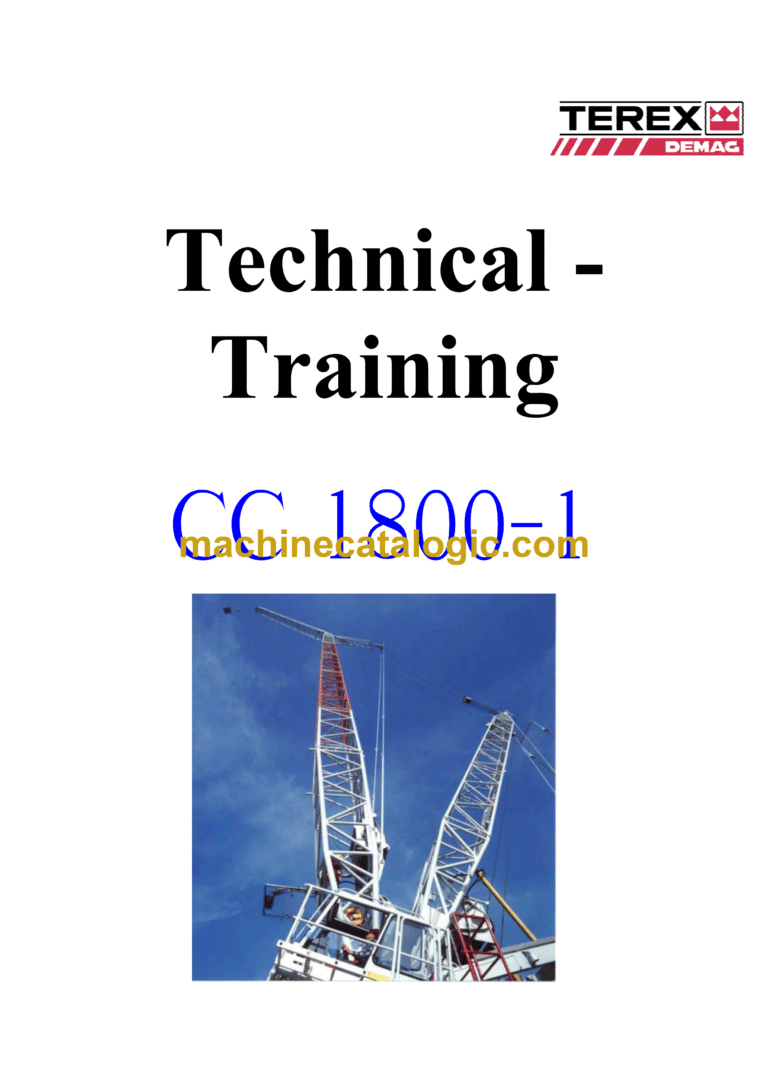 Terex CC1800-1 Crane Technical Manual