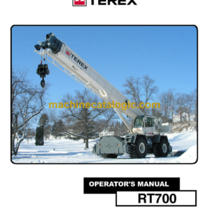 Terex RT700 Crane Operator's Manual