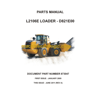 Bell L2106E Loader D821E00 Parts Manual (873047)