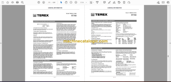 Terex RT700 Crane Operator's Manual - Image 2