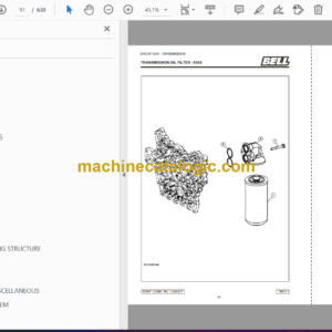 Bell L2106E Loader D821E00 Parts Manual (873047)