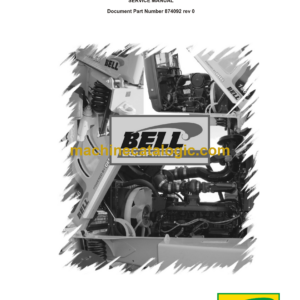 Bell 1226A, 1226AF, 1866A, 1866AF Mk III Rigid Hauler Service Manual (874092, 874087)