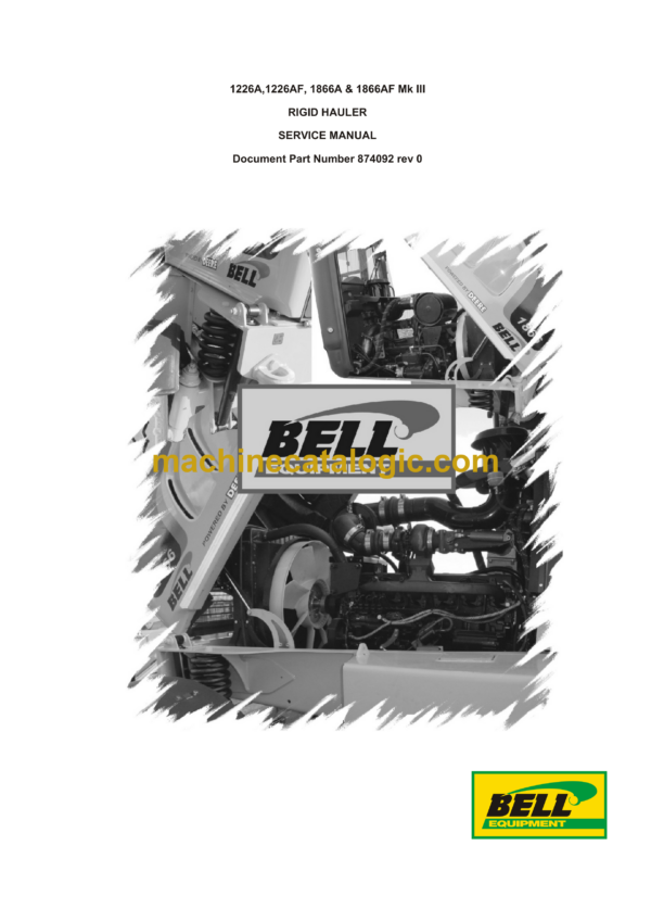 Bell 1226A, 1226AF, 1866A, 1866AF Mk III Rigid Hauler Service Manual (874092, 874087)