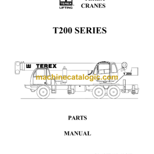 Terex T200 Crane Series Parts Manual