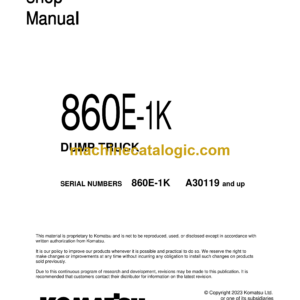 Komatsu 860E-1K Dump Truck Shop Manual (CEBM037901)