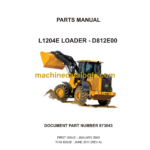 Bell L1204E Loader D812E00 Parts Manual (873043)