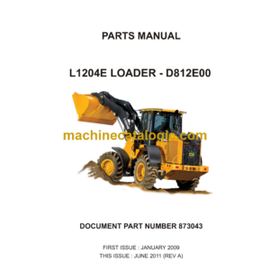 Bell L1204E Loader D812E00 Parts Manual (873043)