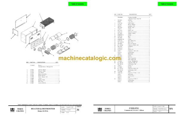 Terex T200 Series Crane Parts Manual - Image 4