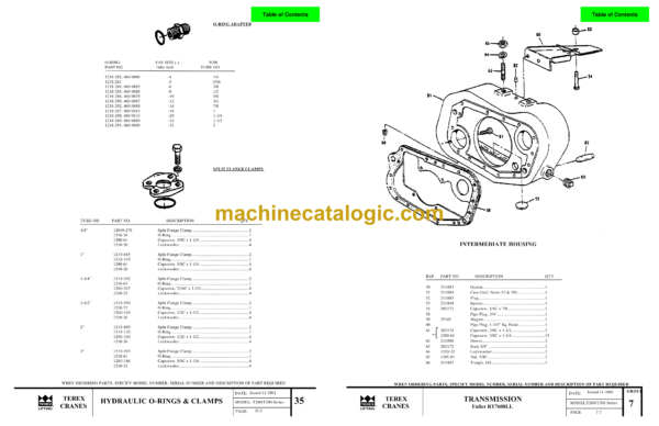 Terex T200 Series Crane Parts Manual - Image 3