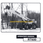Terex RT600 Crane Operator's Manual (12261-262)