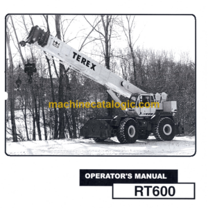 Terex RT600 Crane Operator's Manual (12261-262)