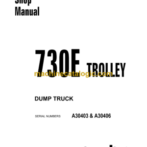 Komatsu 730E Trolley Dump Truck Shop Manual (CEBM018200)