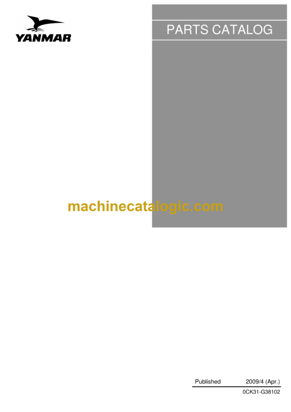 Yanmar C50R-3A Tracked Dumper Parts Catalog (0CK31-G38102)