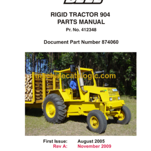 Bell 904 Rigid Tractor Parts Manual (874060)