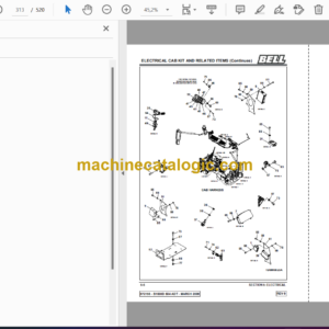 Bell B1830D 6X4 ADT Articulated Dump Truck Parts Manual (872156)