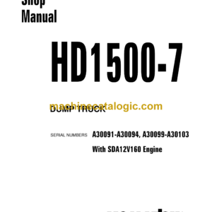 Komatsu HD1500-7 Dump Truck Shop Manual (CEBM022303)