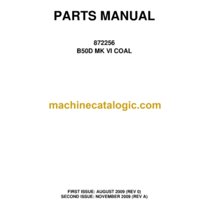 Bell B50D MK VI Coal Parts Manual (872256)