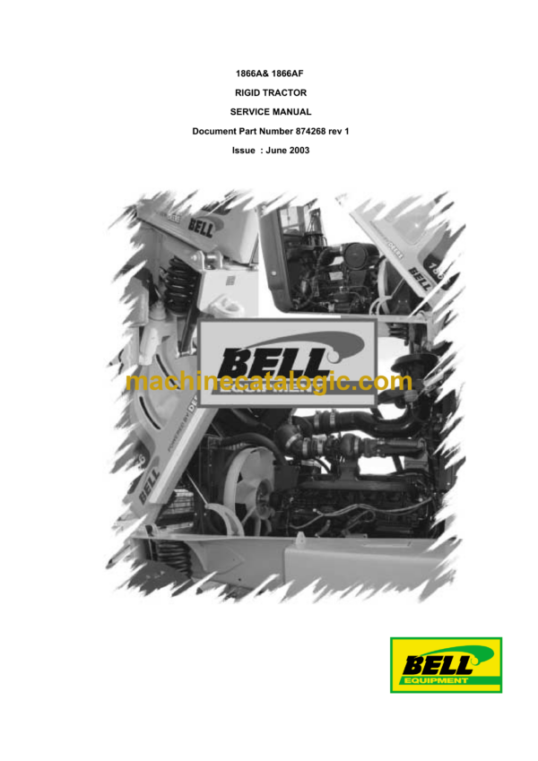 Bell 1866A & 1866AF Rigid Tractor Service Manual (874268, June 2003)