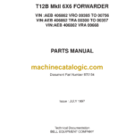Bell T12B Mk II 6X6 Forwarder Parts Manual (870154)