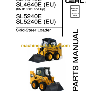 Gehl SL4640E, SL5240E Skid Loader Parts Manual (917291D)