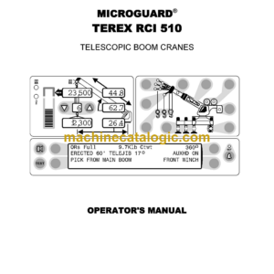 Terex RCI 510 Microguard Telescopic Boom Cranes Operator's Manual