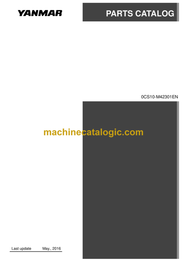 Yanmar CBL40 Excavator Backhoe Loader Parts Catalog (0CS10-M42301EN)