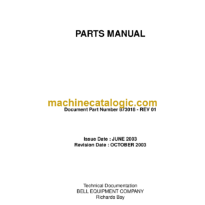 Bell F1204C Plus II Flexilogger, Flexipiler Parts Manual (873018)