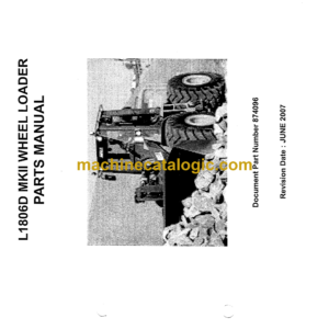 Bell L1806D Mk II Wheel Loader Parts Manual (874096)