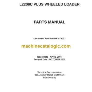 Bell L2208C Plus Wheeled Loader Parts Manual (873003)