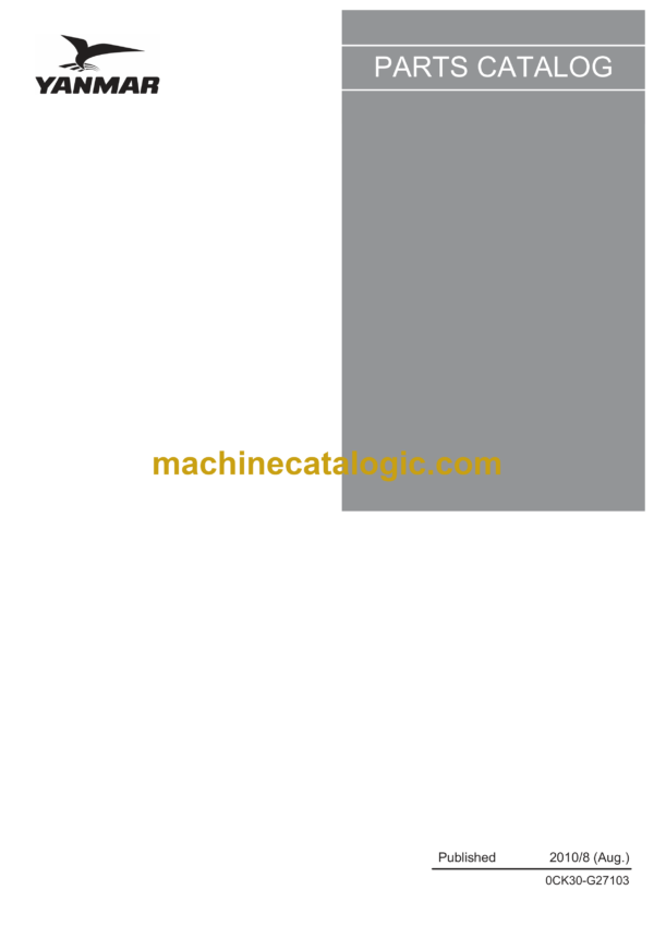 Yanmar C20R, CR25W, CR30R Tracked Dumper Parts Catalog (0CK30-G27103)