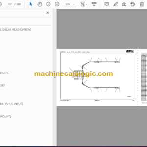 Bell Ultra C Feller Buncher TRACKED, INCLUDES SHEAR HEAD OPTION Parts Manual (870146)