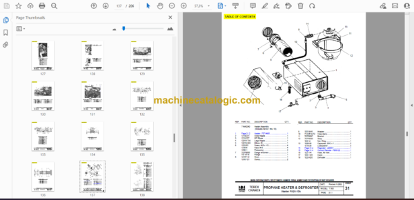 Terex T500 Series Crane Parts Manual (12261-228) - Image 2