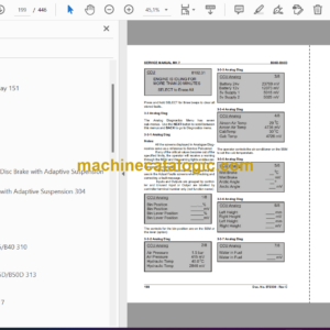 Bell B35D 6X6 ADT, B40D 6X6 ADT, B40D 6X4 ADT Super Truck, B45D 6X6 ADT, B50D 6X6 ADT Articulated Dump Truck Service Manual (872330)