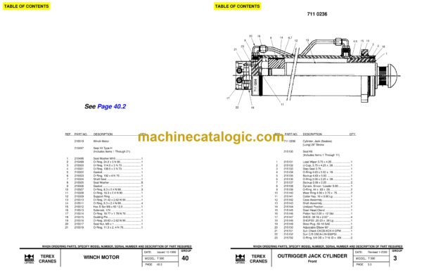 Terex T500 Series Crane Parts Manual (12261-228) - Image 4