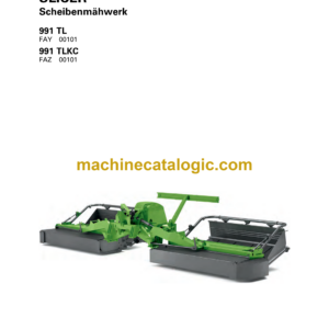 Fendt 991 TL, 991 TLKC Slicer Scheibenmahwerk Betriebsanleitung